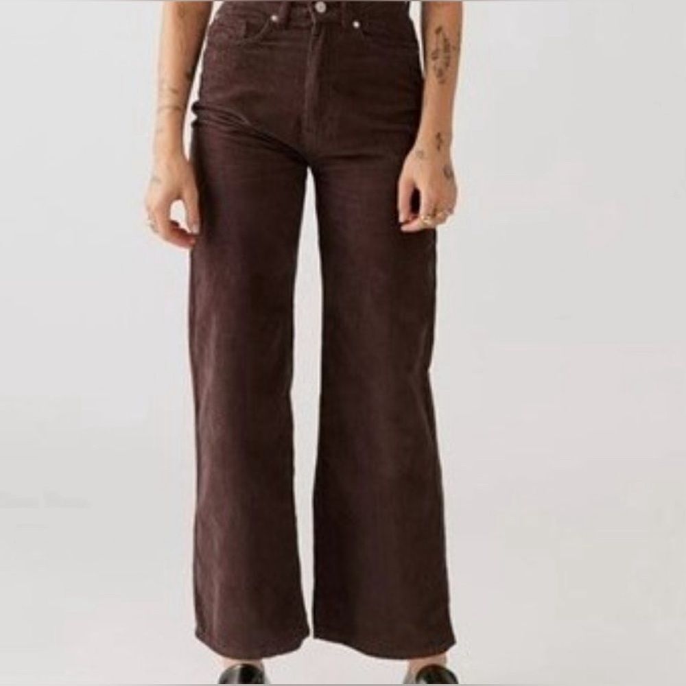 BDG Urban Outfitters High & Wide Corduroy Pants Size 26 in Brown/Purple - Picture 2 of 9